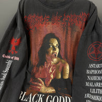 ヴィンテージ 1996 クレイドル・オブ・フィルス ブラック・ゴッデス ロングスリーブ