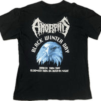 ヴィンテージ 1994 アモルフィス ブラック ウィンター デイ Tシャツ