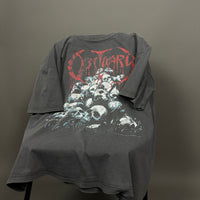 1991年 死亡記事 頭蓋骨の山 ヴィンテージTシャツ
