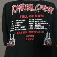 Vintage 1993 Cannibal Corpse Easter Festivals T-Shirt