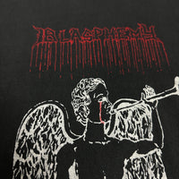1990年代のヴィンテージ「冒涜の血 祭壇に血を流す」Tシャツ