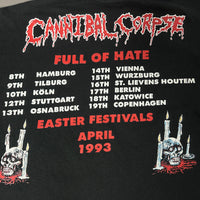 Vintage 1993 Cannibal Corpse Easter Festivals T-Shirt