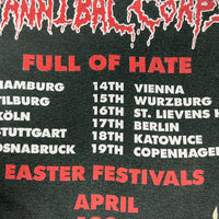 カンニバル・コープス 1993 フル・オブ・ヘイト イースター・フェスティバル ヴィンテージ Tシャツ