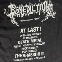 1990年ヴィンテージ ベネディクション サブコンシャス テラー Tシャツ