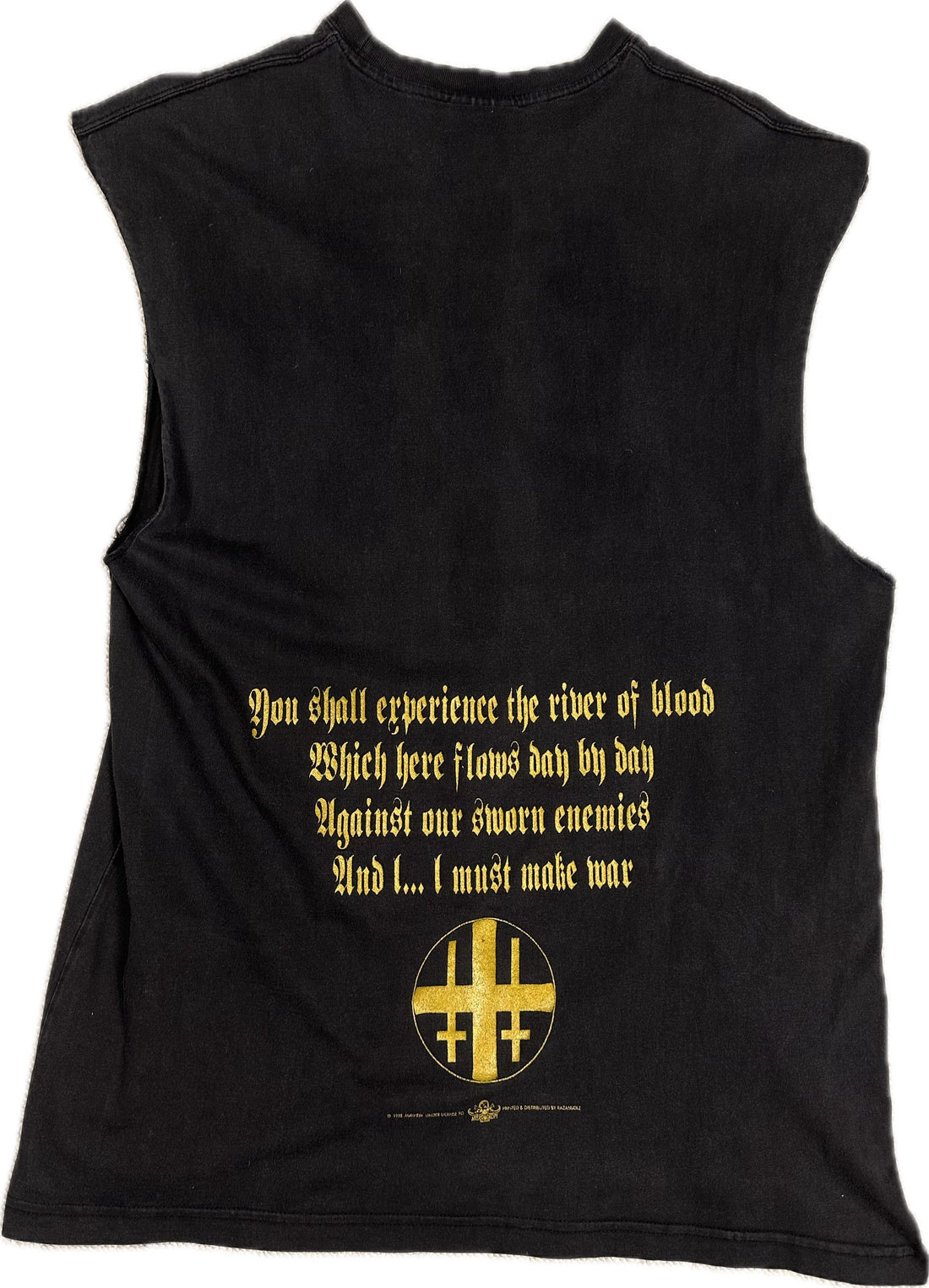 1998年製ヴィンテージ「メイヘム・リバー・オブ・ブラッド」ノースリーブTシャツ