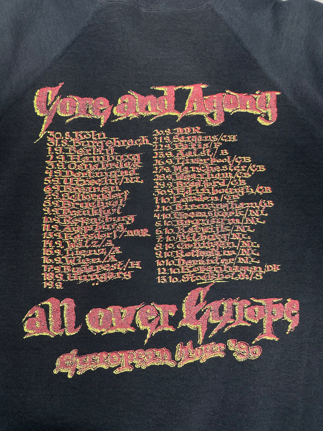 Vintage 1990 Morgoth Gore And Agony Over Europe Sweater