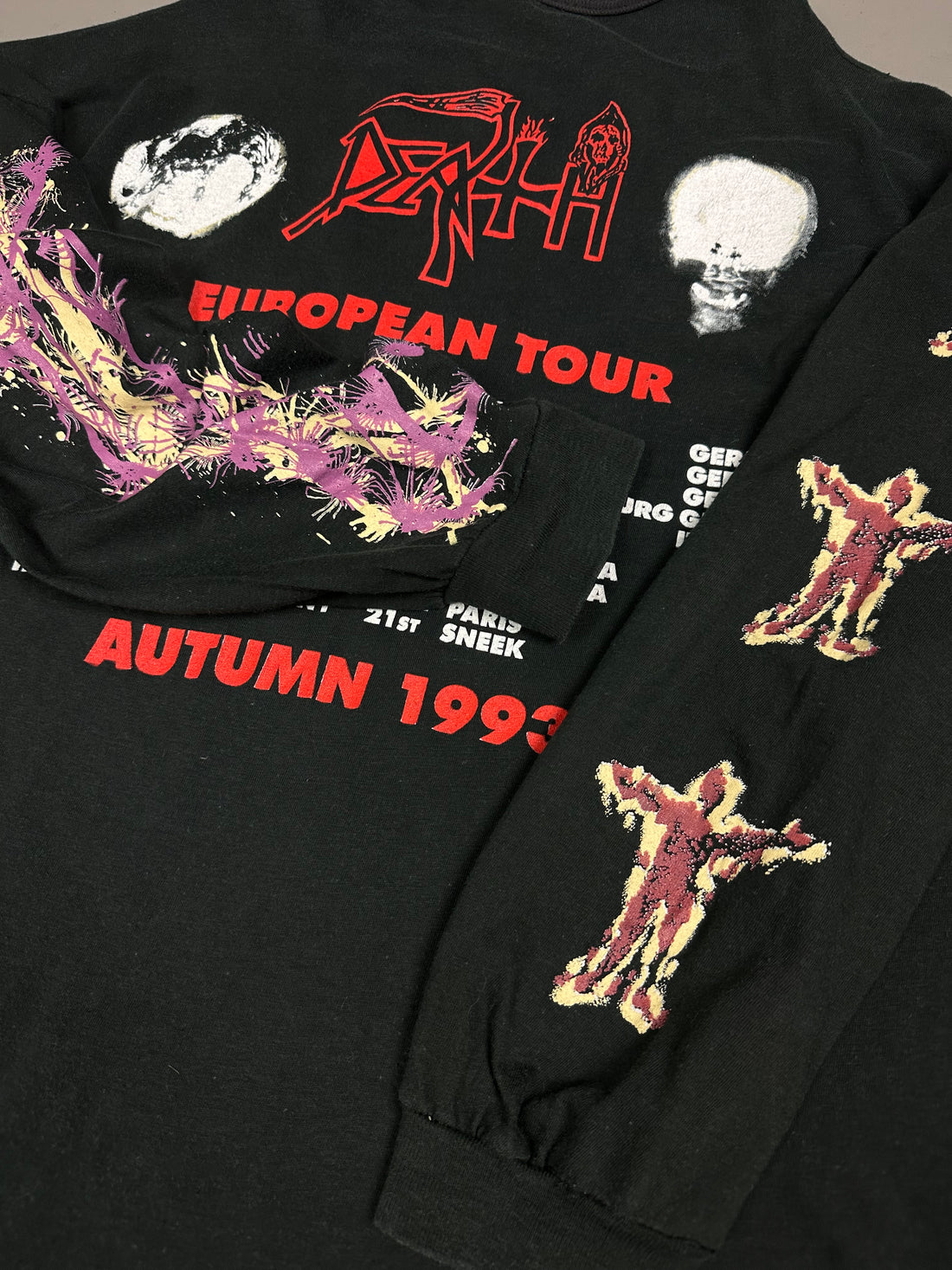 Death 1993 インディビジュアル・ソート・パターン ヴィンテージ ロングスリーブ