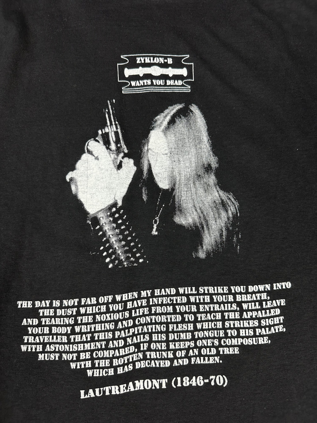 1995年製ヴィンテージ「Zyklon-B Wants You Dead」Tシャツ