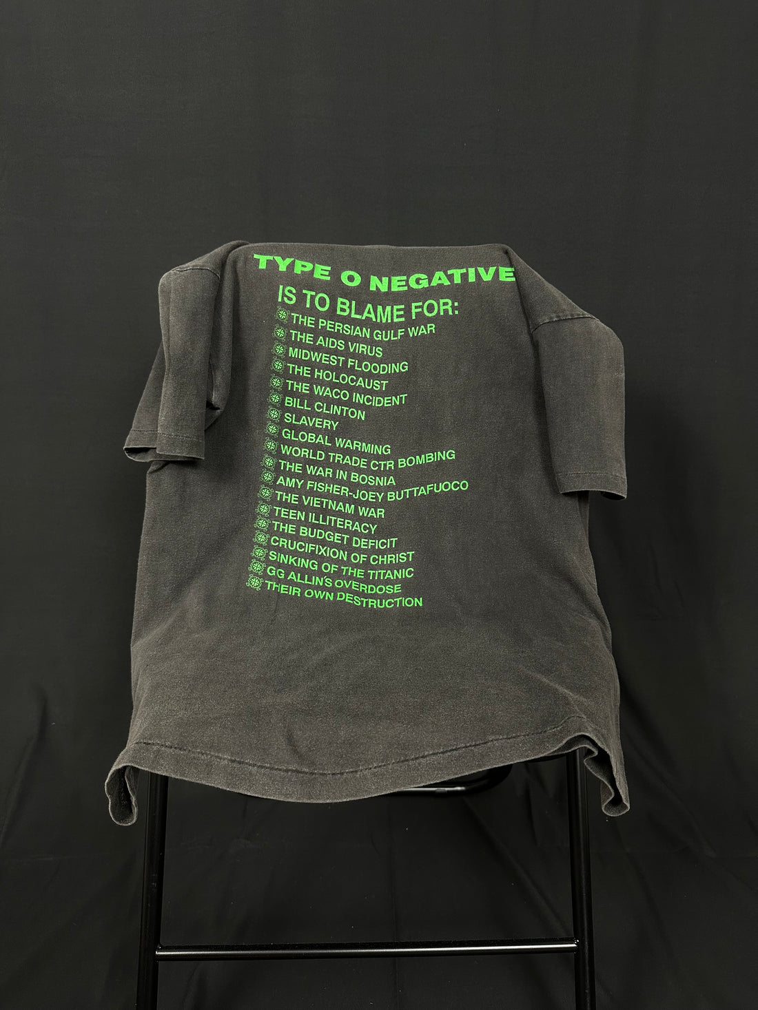 ヴィンテージ 1993 タイプ O ネガティブ ブラッディ キッス Tシャツ