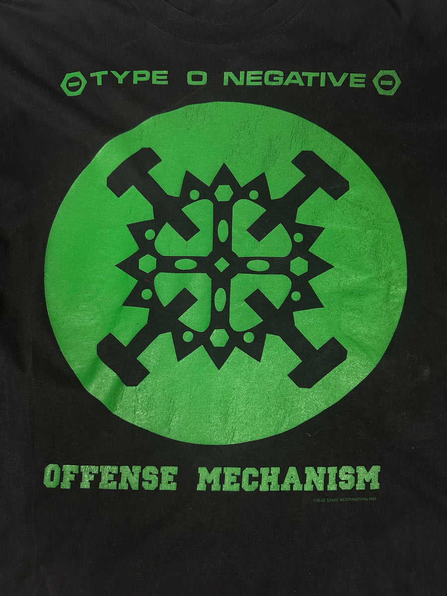 ヴィンテージ 1992 タイプO ネガティブオフェンスメカニズム Tシャツ