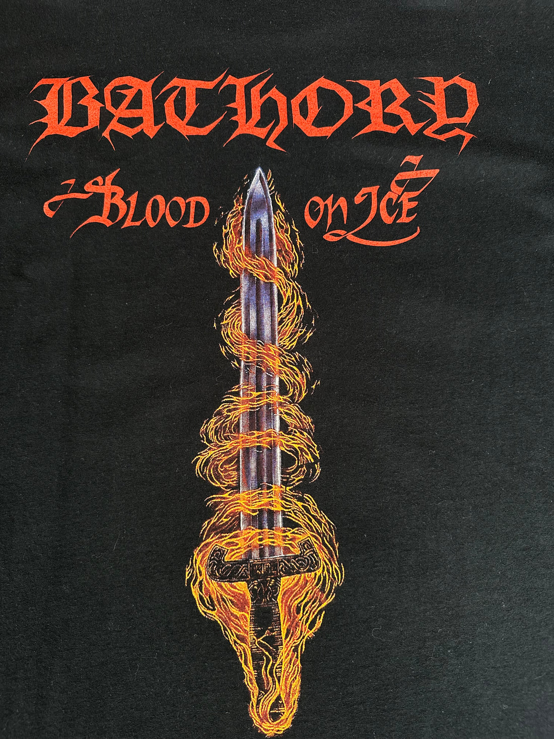 Vintage 1996 Bathory Fire On Ice T-Shirt