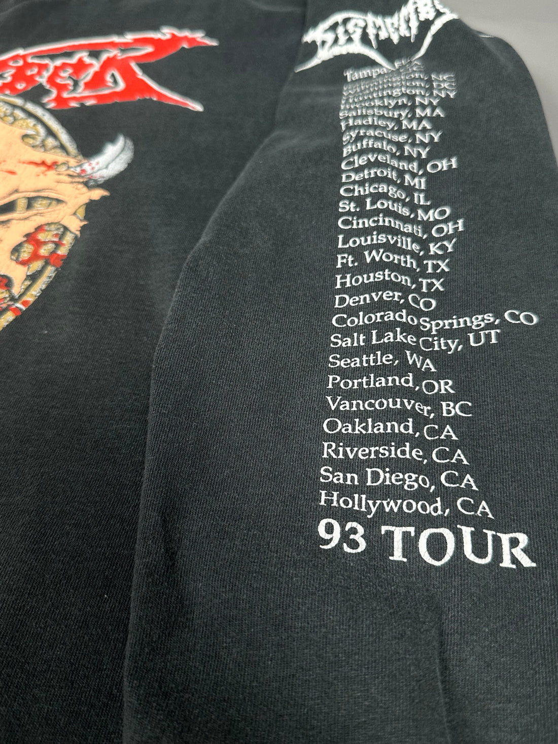 ヴィンテージ 1993 ディスメンバー 北米ツアー ロングスリーブ