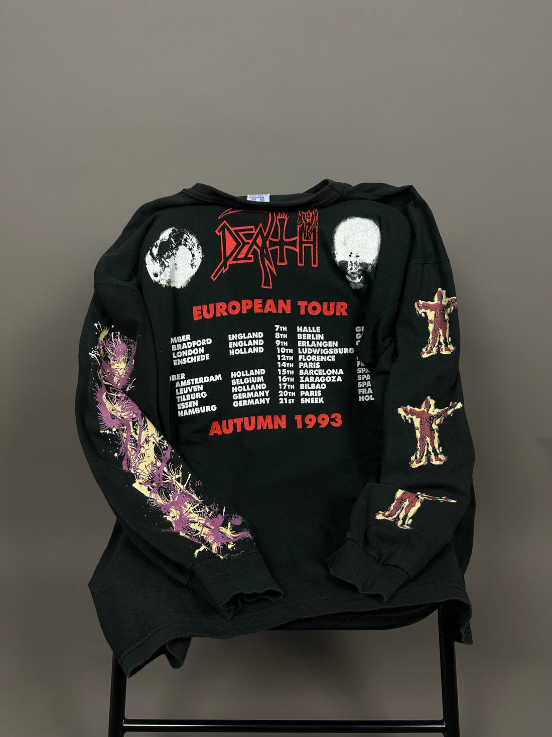 Death 1993 インディビジュアル・ソート・パターン ヴィンテージ ロングスリーブ