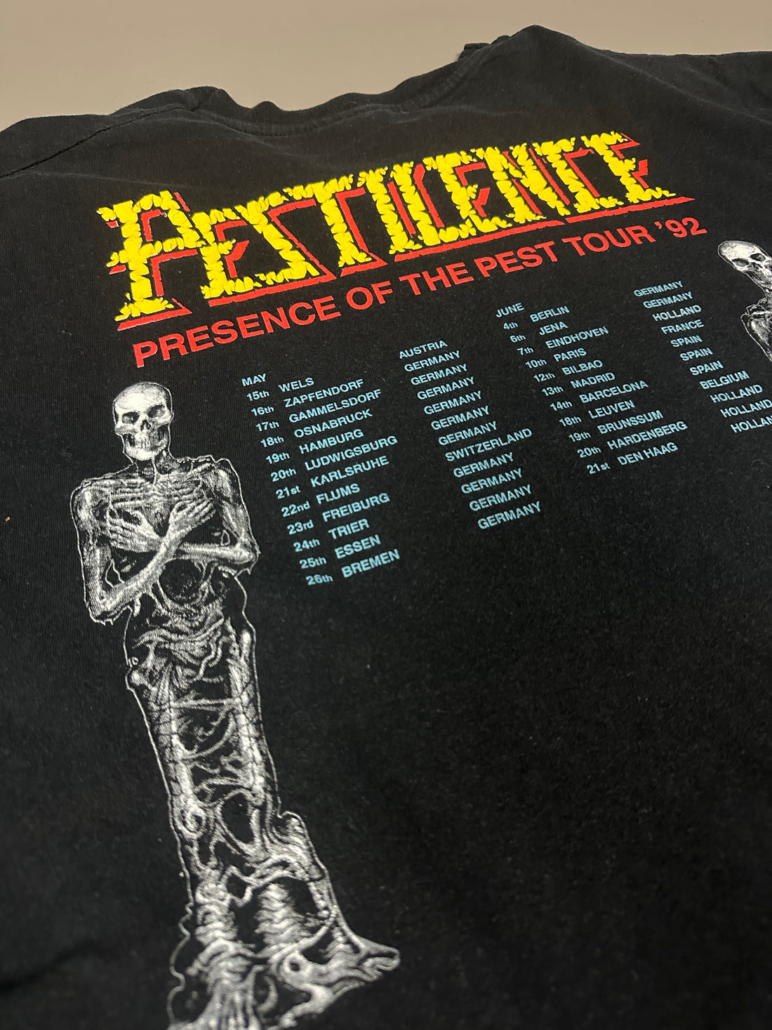 Vintage 1991 Pestilence Testimony Ancients T-Shirt