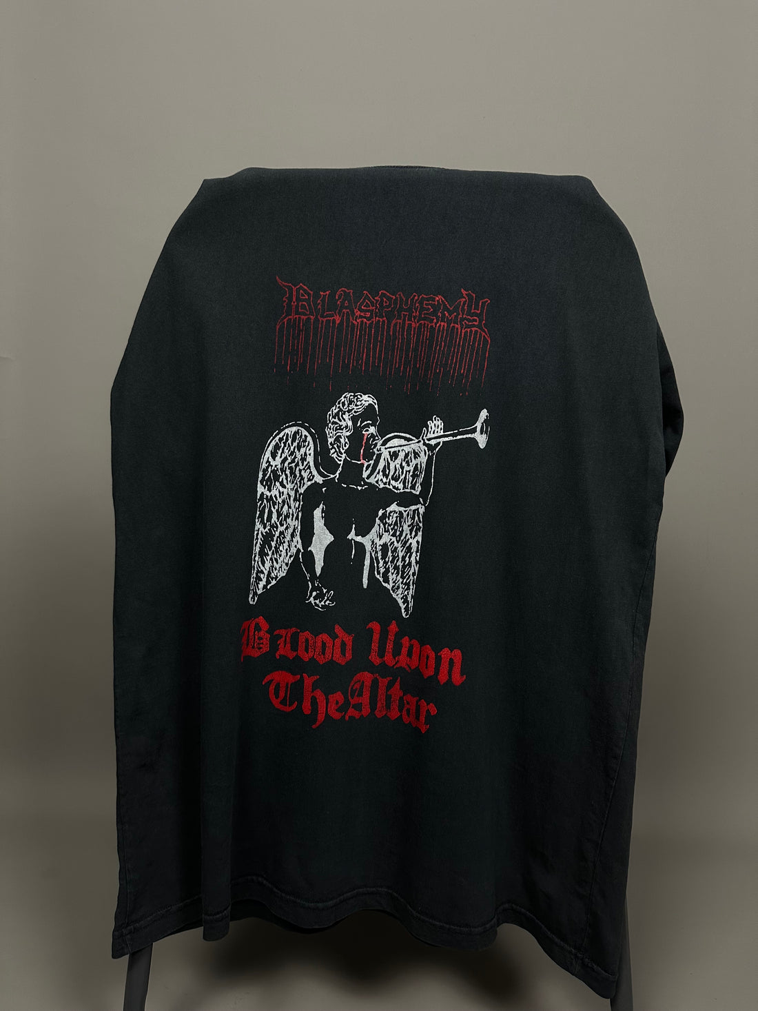 1990年代のヴィンテージ「冒涜の血　祭壇に血を流す」Tシャツ