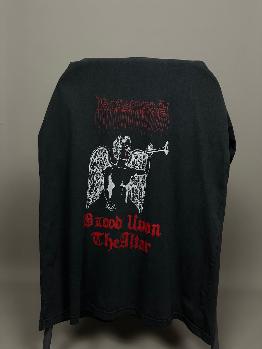 1990年代のヴィンテージ「冒涜の血　祭壇に血を流す」Tシャツ