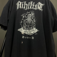 1990年代のヴィンテージ「ニヒリスト・ドラウンド」Tシャツ