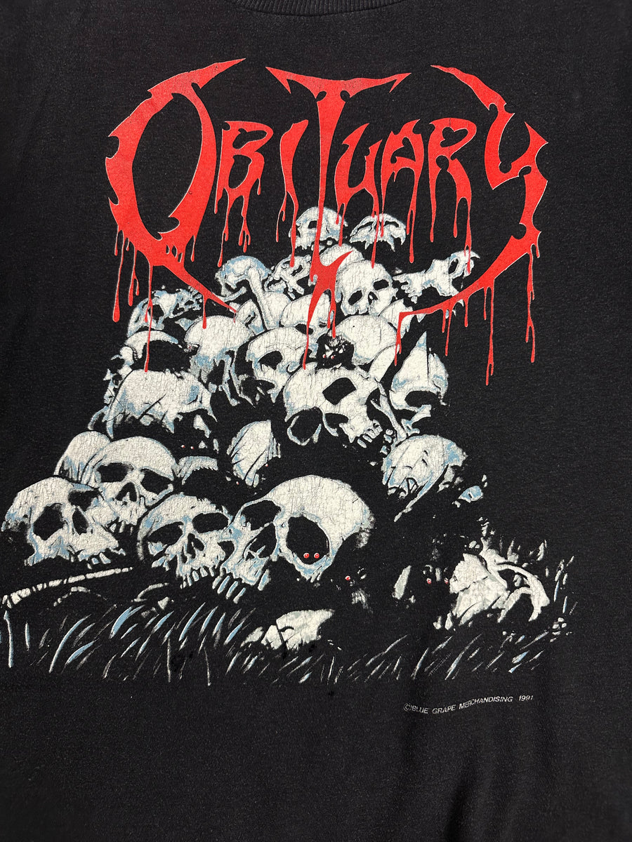 1991年 死亡記事 パイル・オブ・スカルズ ヴィンテージTシャツ
