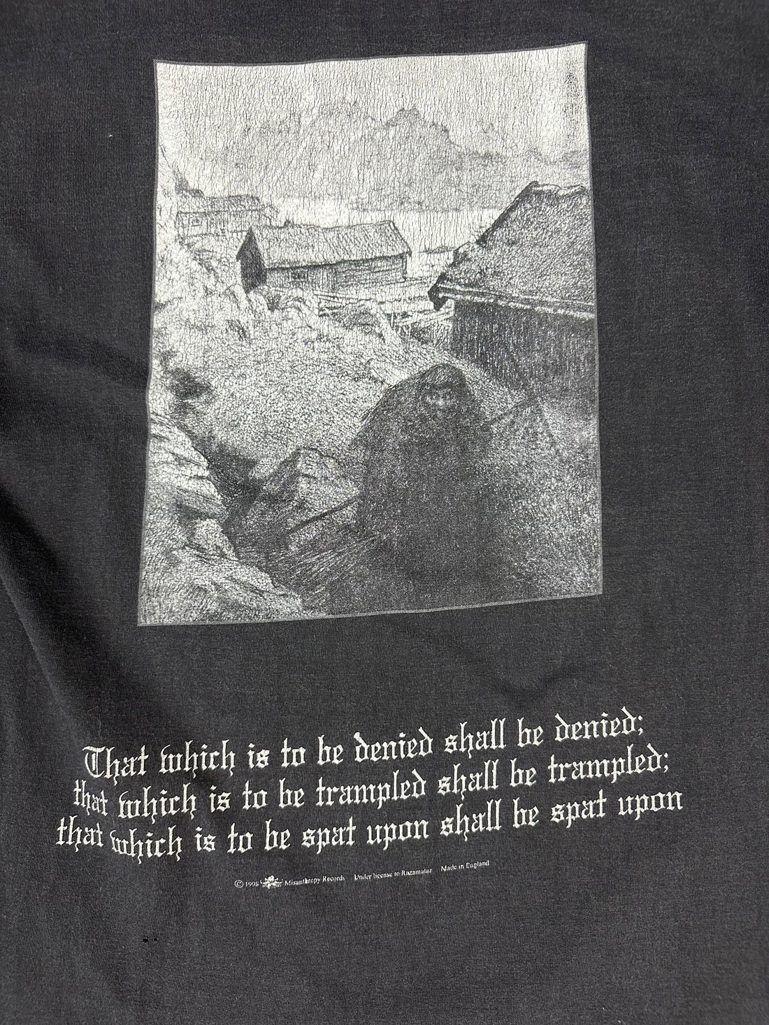 ヴィンテージ 1990 年代 Burzum Hvis Lyset Tar Oss T シャツ