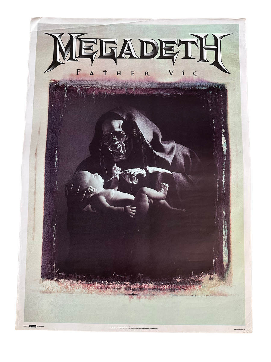 ヴィンテージ 1995 メガデス ポスター ファーザー ヴィック