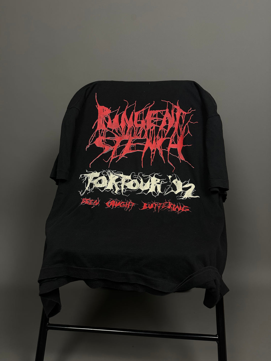 1991年ヴィンテージ「Pungent Stench Caught Buttering」Tシャツ