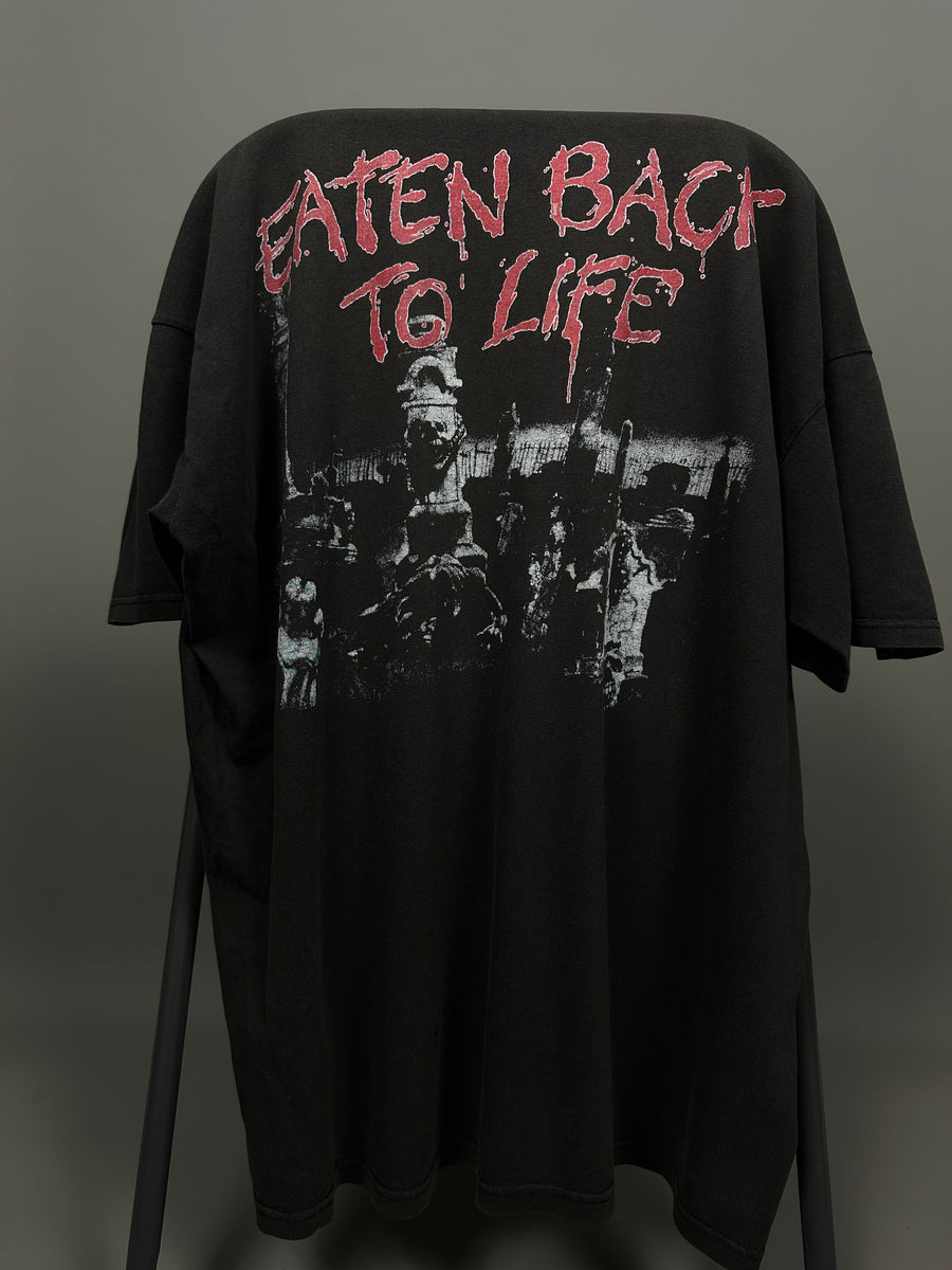 1990年代のヴィンテージ カンニバル・コープス イートン バック・トゥ・ライフ Tシャツ