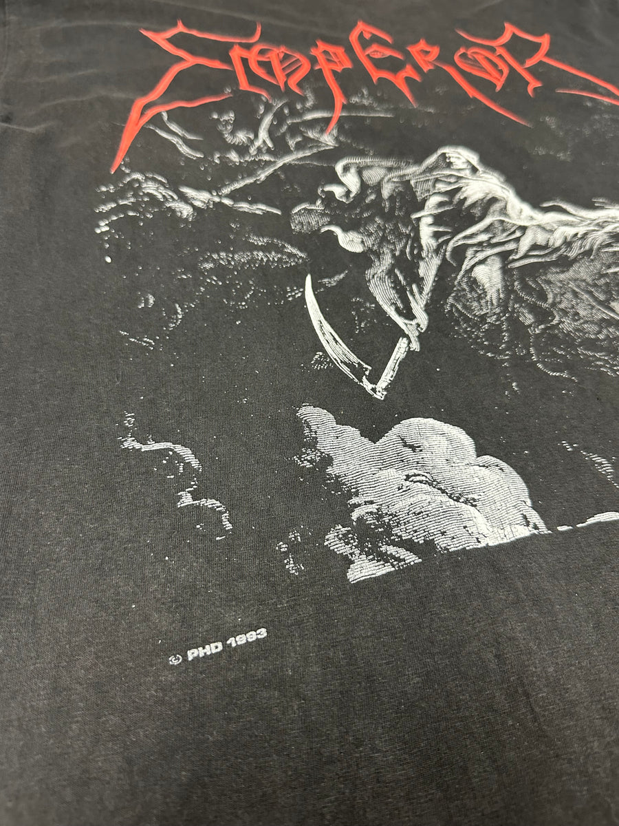 エンペラー 1993 ライダー ヴィンテージ ブラックメタル Tシャツ