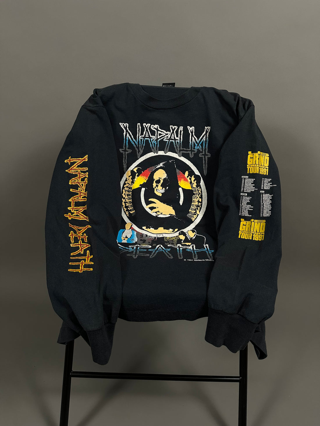 Vintage 1991 Napalm Death US Tour Longsleeve