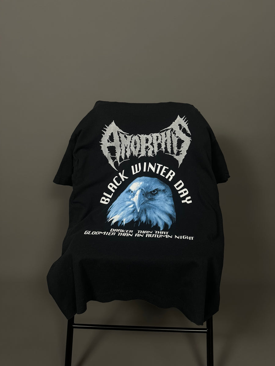 ヴィンテージ 1994 アモルフィス ブラック ウィンター デイ Tシャツ