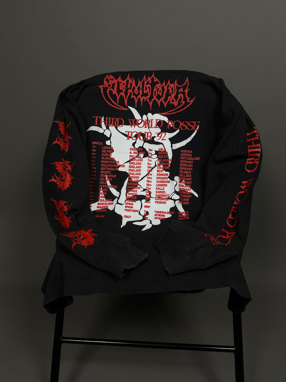 ヴィンテージ 1992 セパルトゥラ サード・ワールド・ポッセ ロングスリーブ