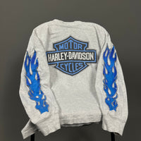 Vintage 1990s Harley Davidson Blue Flames Longsleeve