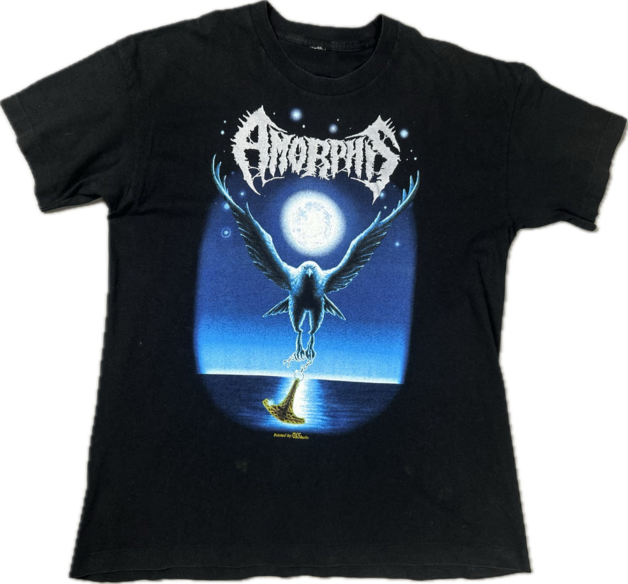 ヴィンテージ 1994 アモルフィス ブラック ウィンター デイ Tシャツ