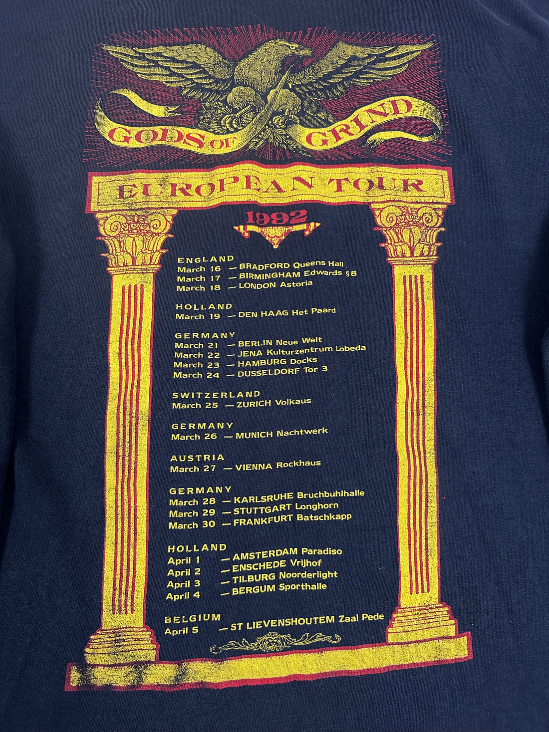 Vintage 1992 Carcass European Tour Longsleeve