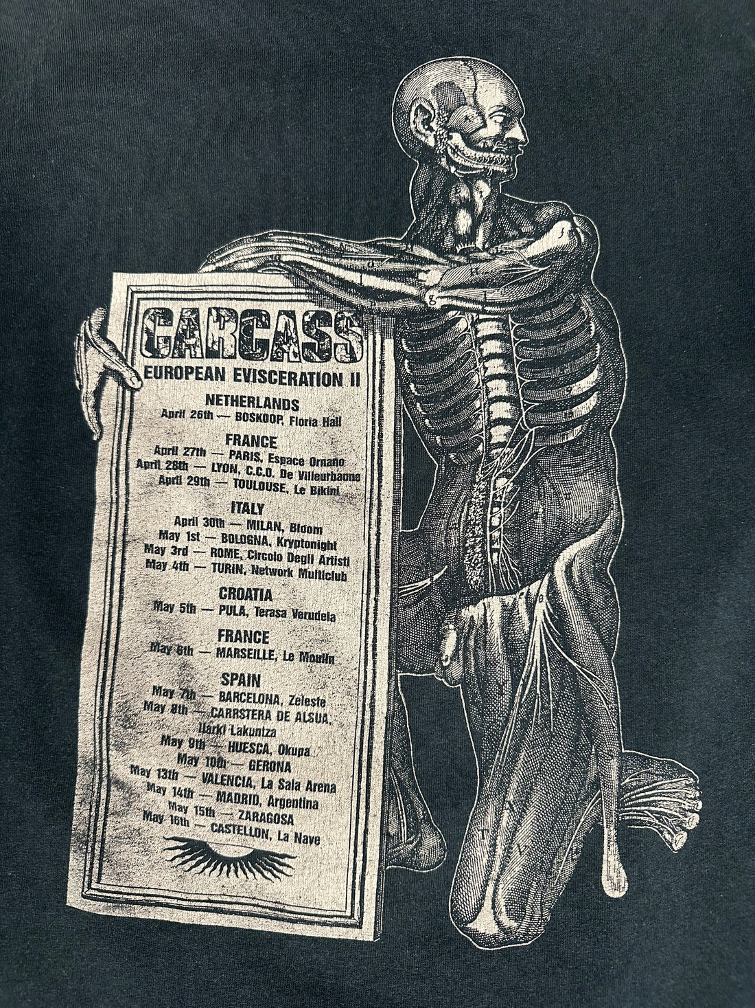 Vintage 1992 Carcass Tour Longsleeve