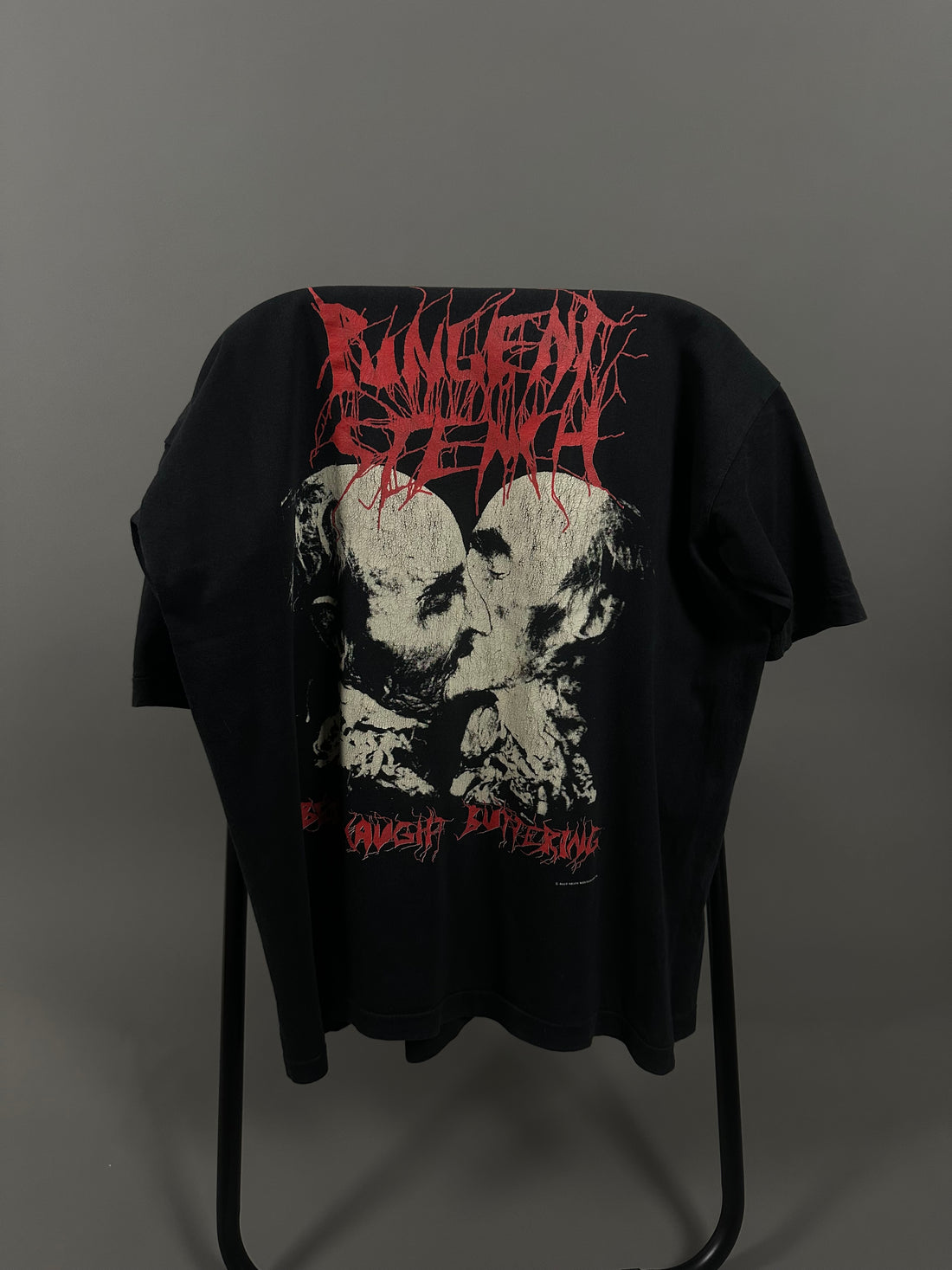 1992年ヴィンテージ「Pungent Stench Been Caught Buttering」Tシャツ