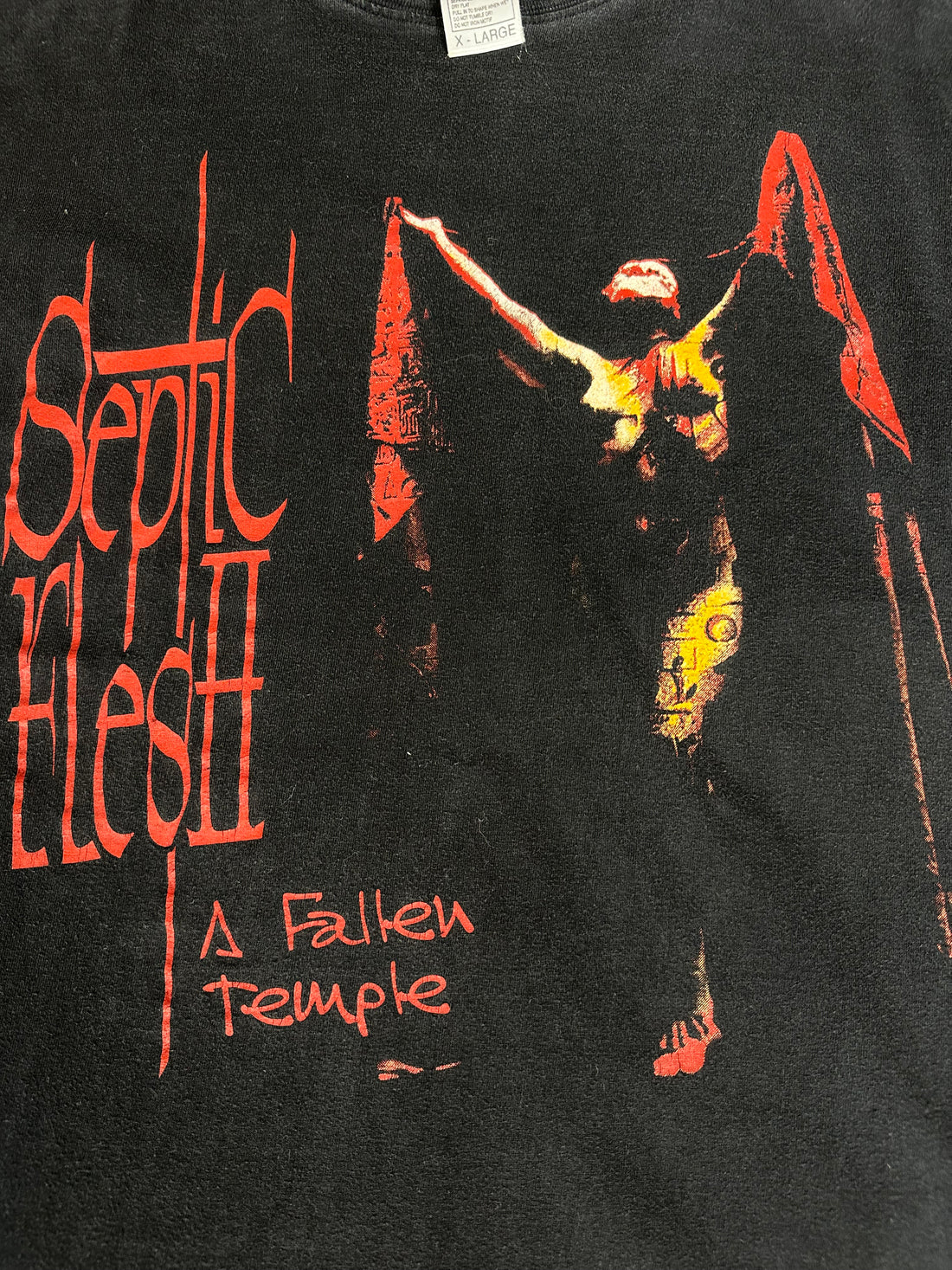 Vintage 1998 Septic Flesh A Fallen Temple Longsleeve