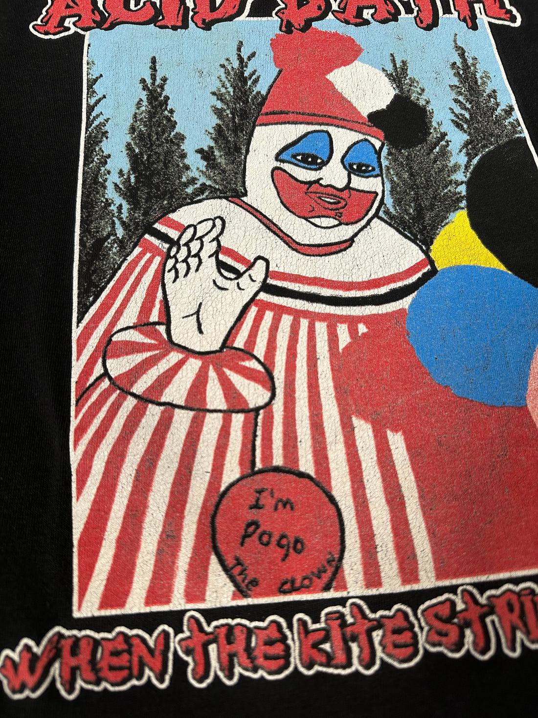 1990年代ヴィンテージの「アシッドバス 凧糸が弾けるとき」ロングスリーブ