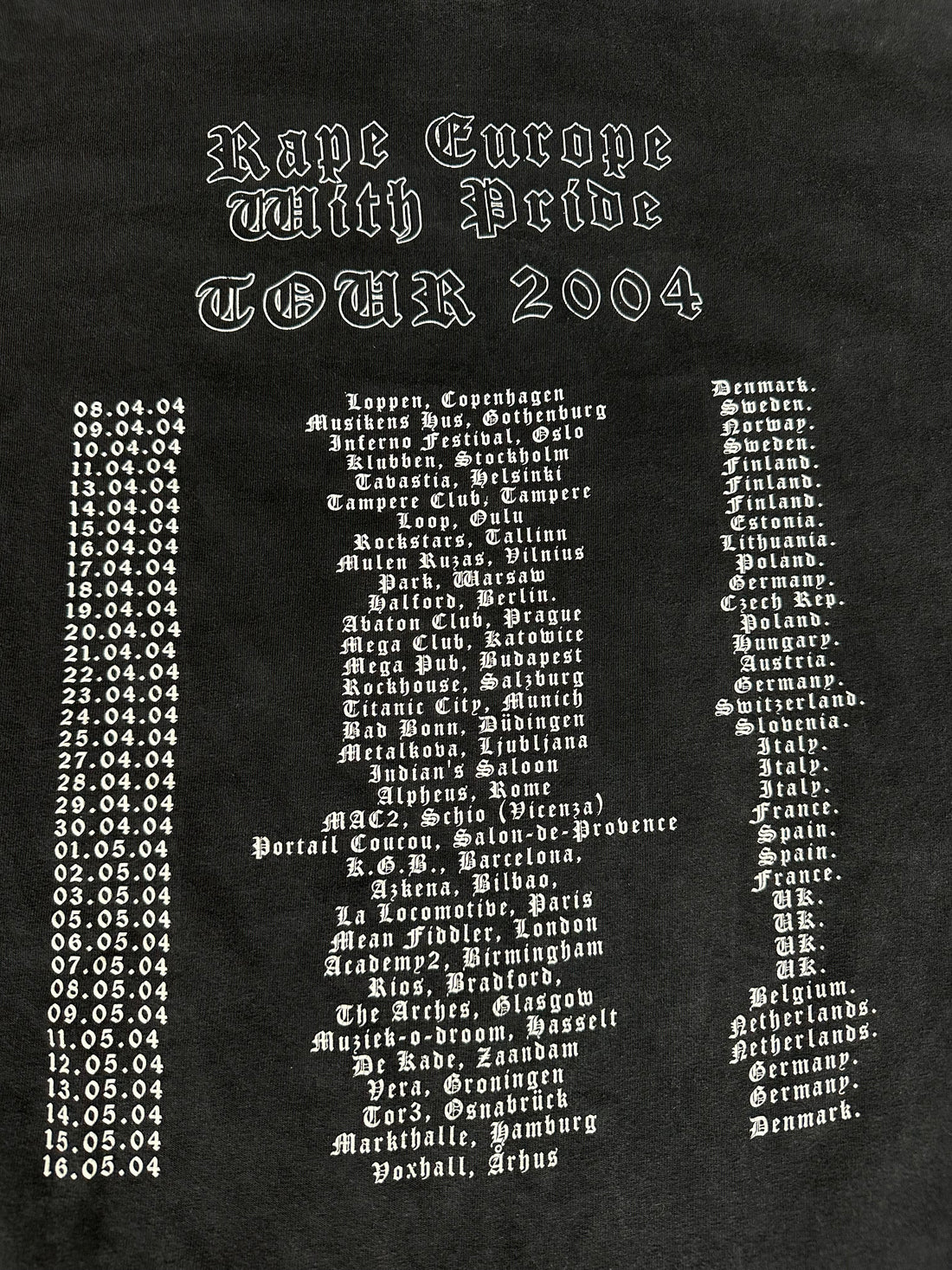 Vintage 2004 Mayhem Tour Longsleeve