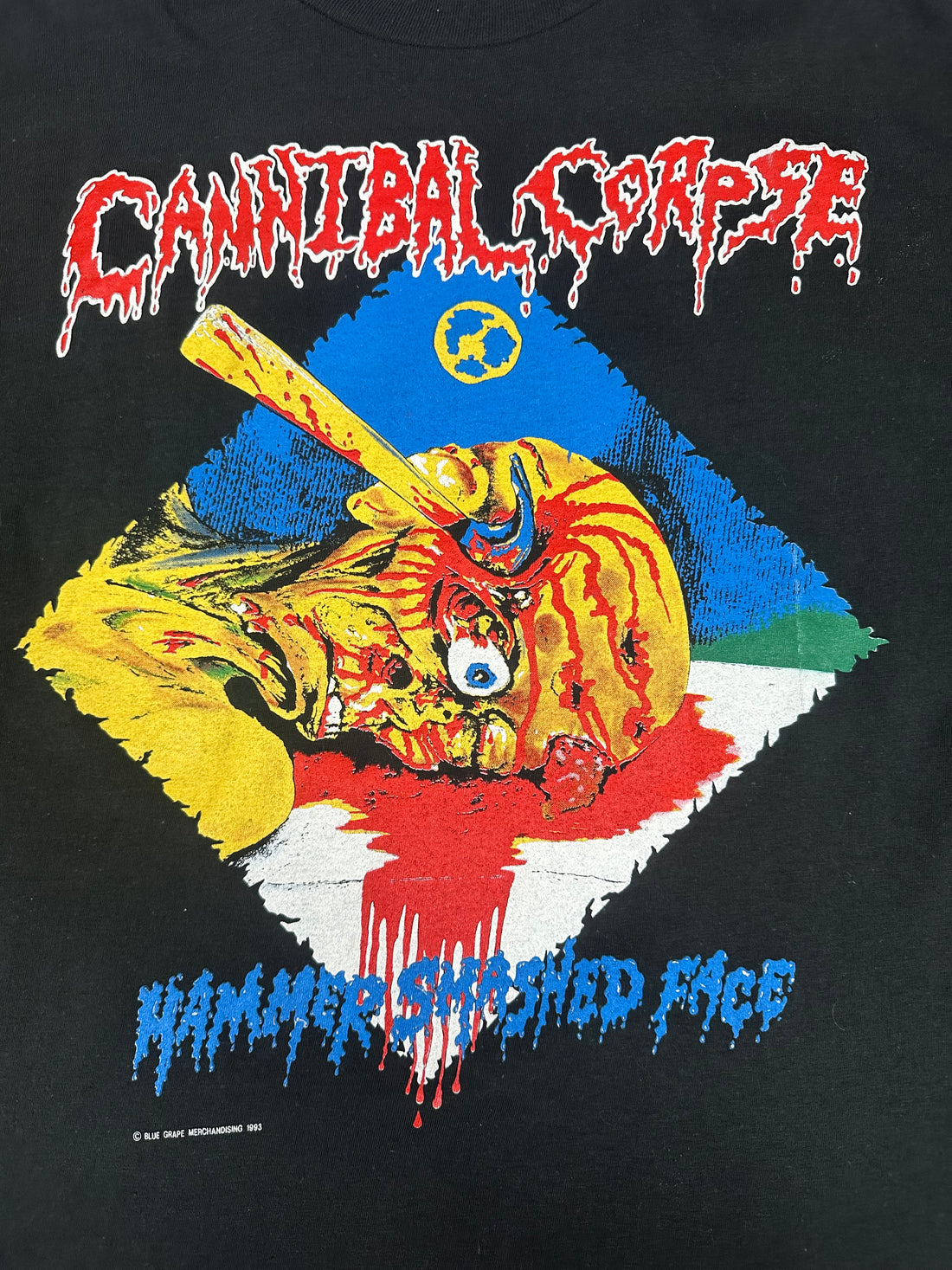 Vintage 1993 Cannibal Corpse Hammer Smashed Face T-Shirt