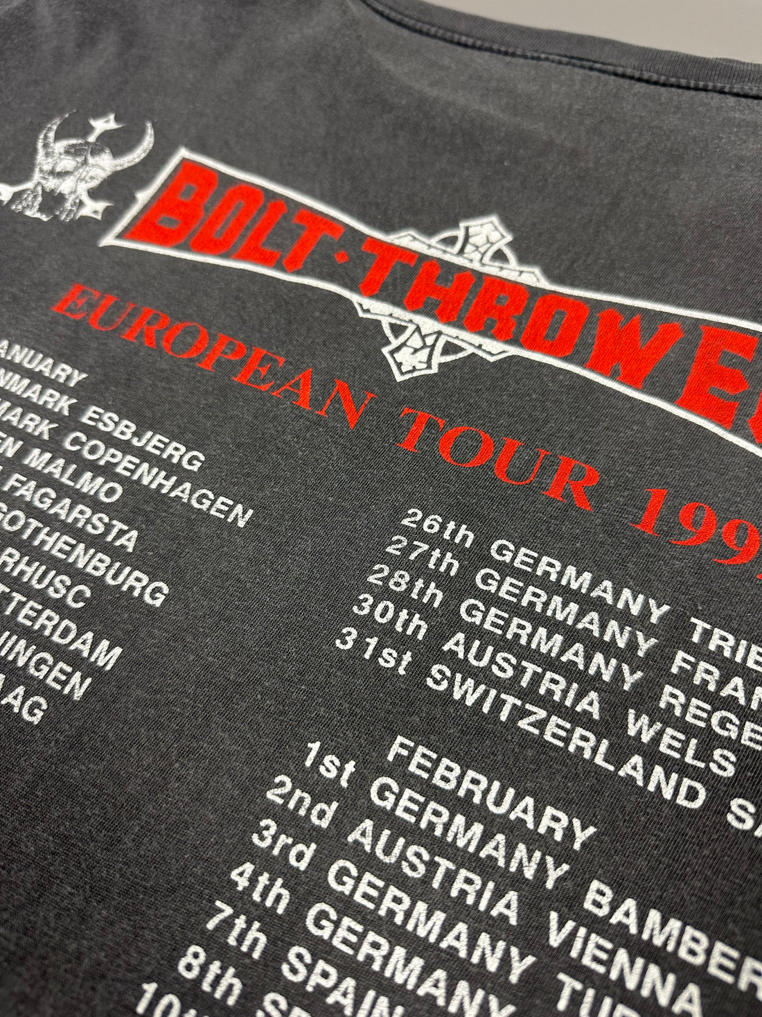 ボルトスローワー 1992 ヨーロピアンツアー ヴィンテージ Tシャツ