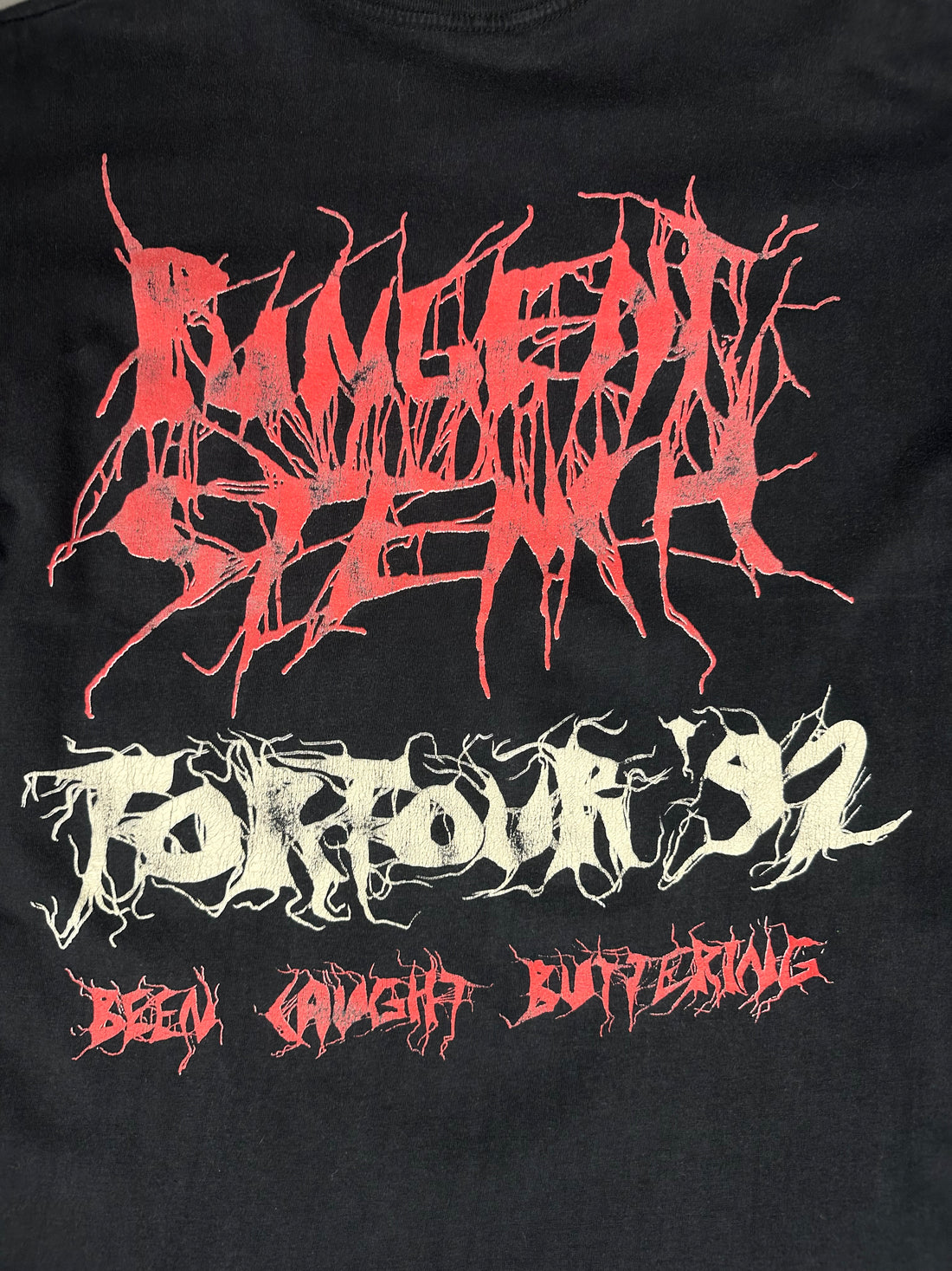 1992年ヴィンテージ「Pungent Stench Been Caught Buttering」Tシャツ