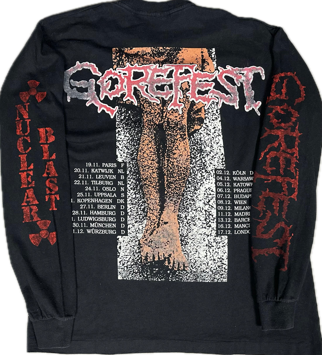 ヴィンテージ 1993 ゴアフェスト ニュークリア ブラスト ロングスリーブ