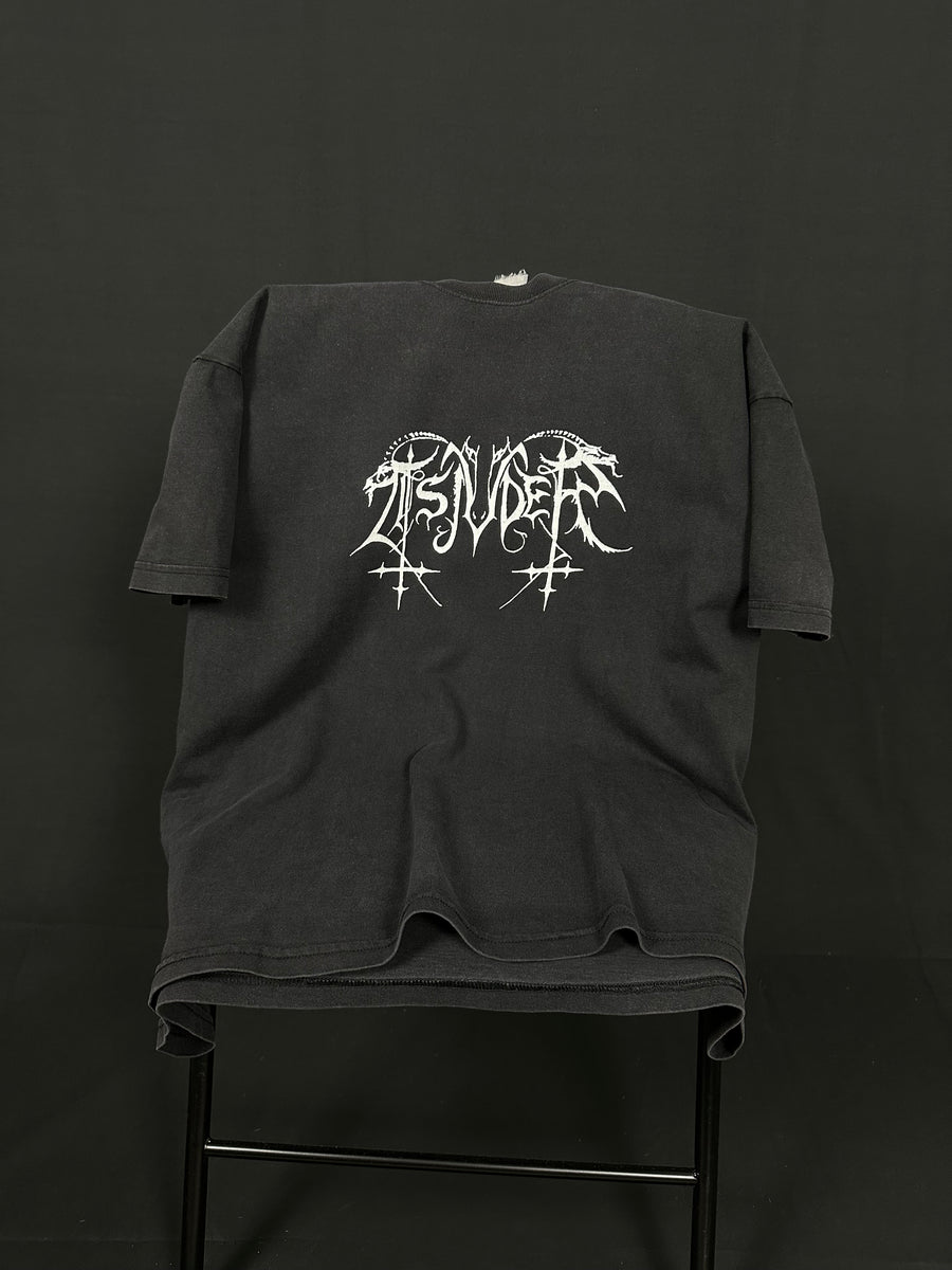 1990年代のヴィンテージTsjuderブラックメタルTシャツ