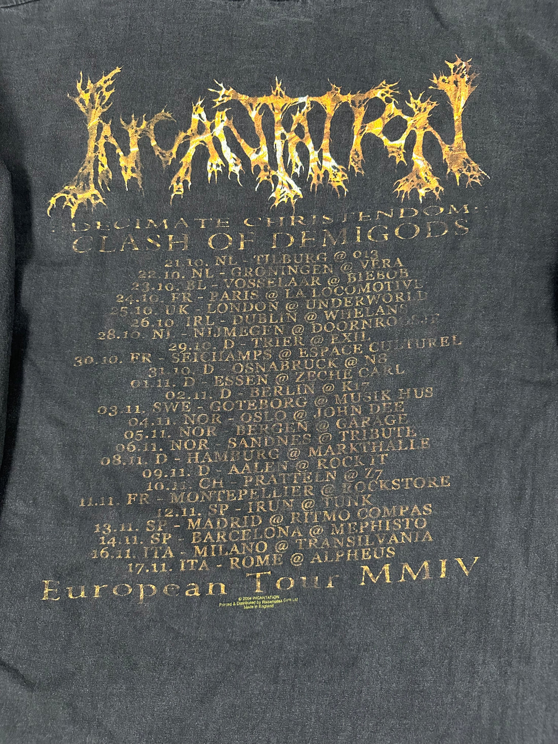 Vintage 2004 Incantation Tour Longsleeve
