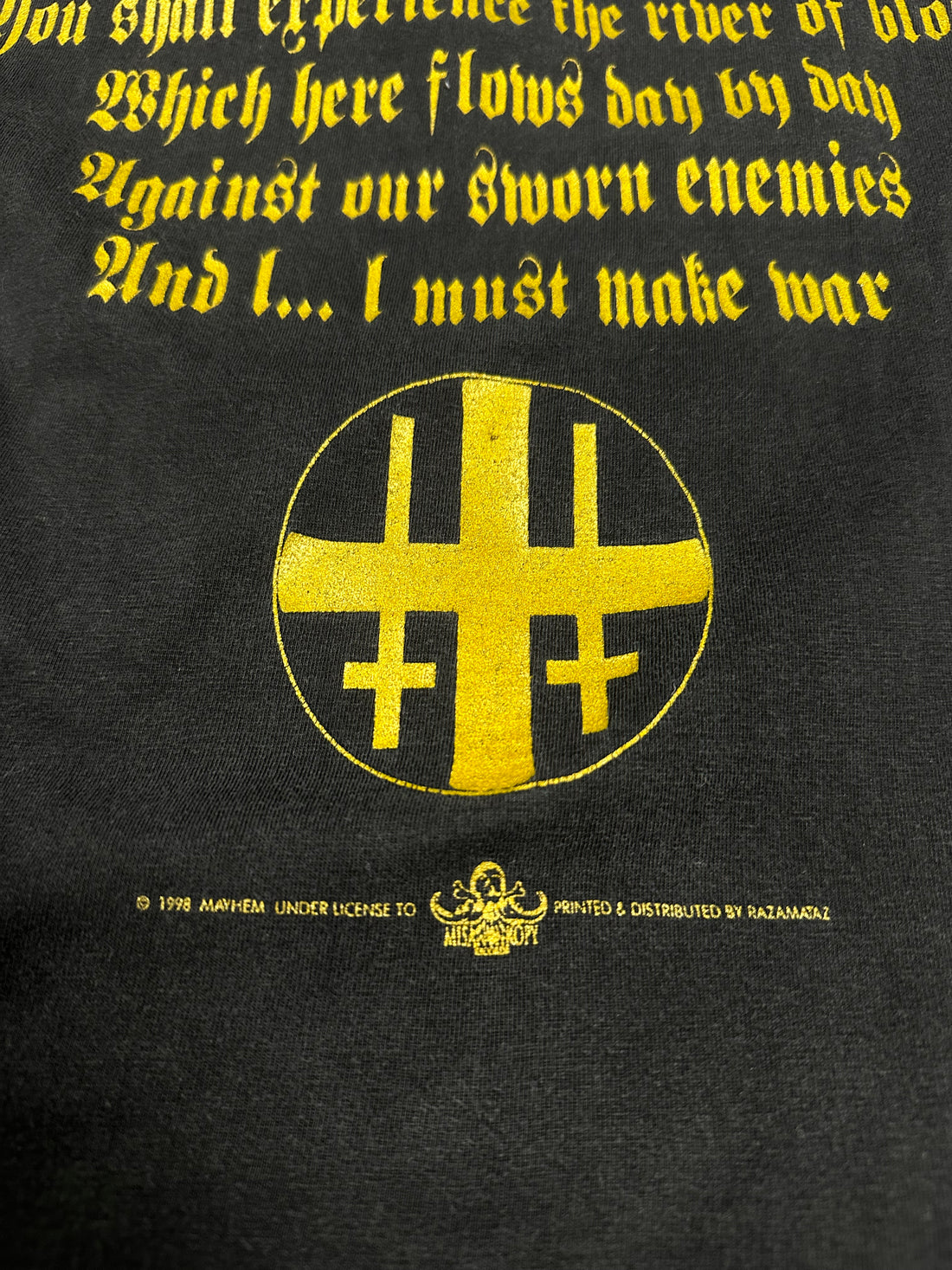 1998年製ヴィンテージ「メイヘム・リバー・オブ・ブラッド」ノースリーブTシャツ
