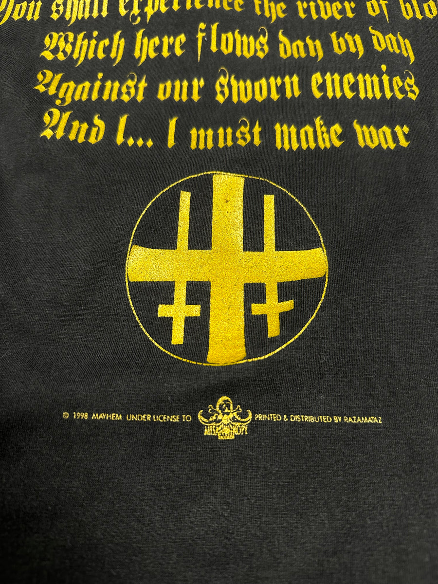 1998年製ヴィンテージ「メイヘム・リバー・オブ・ブラッド」ノースリーブTシャツ