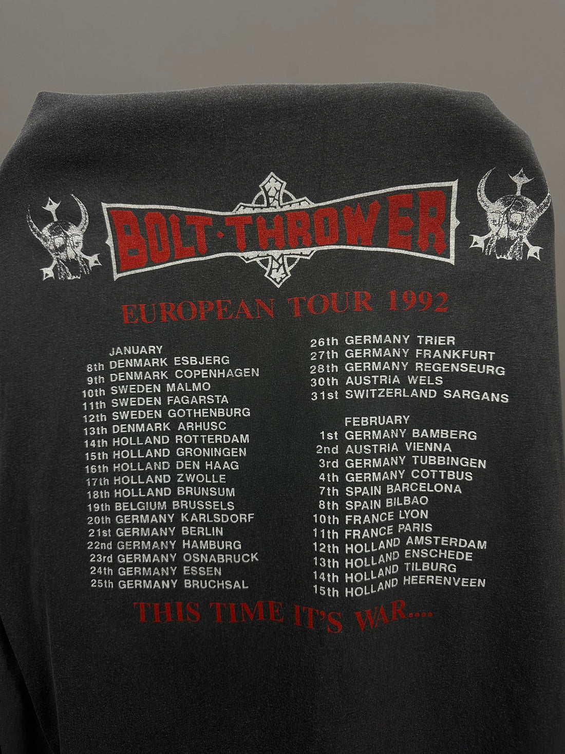 ボルトスローワー 1992 ヨーロピアンツアー ヴィンテージ Tシャツ