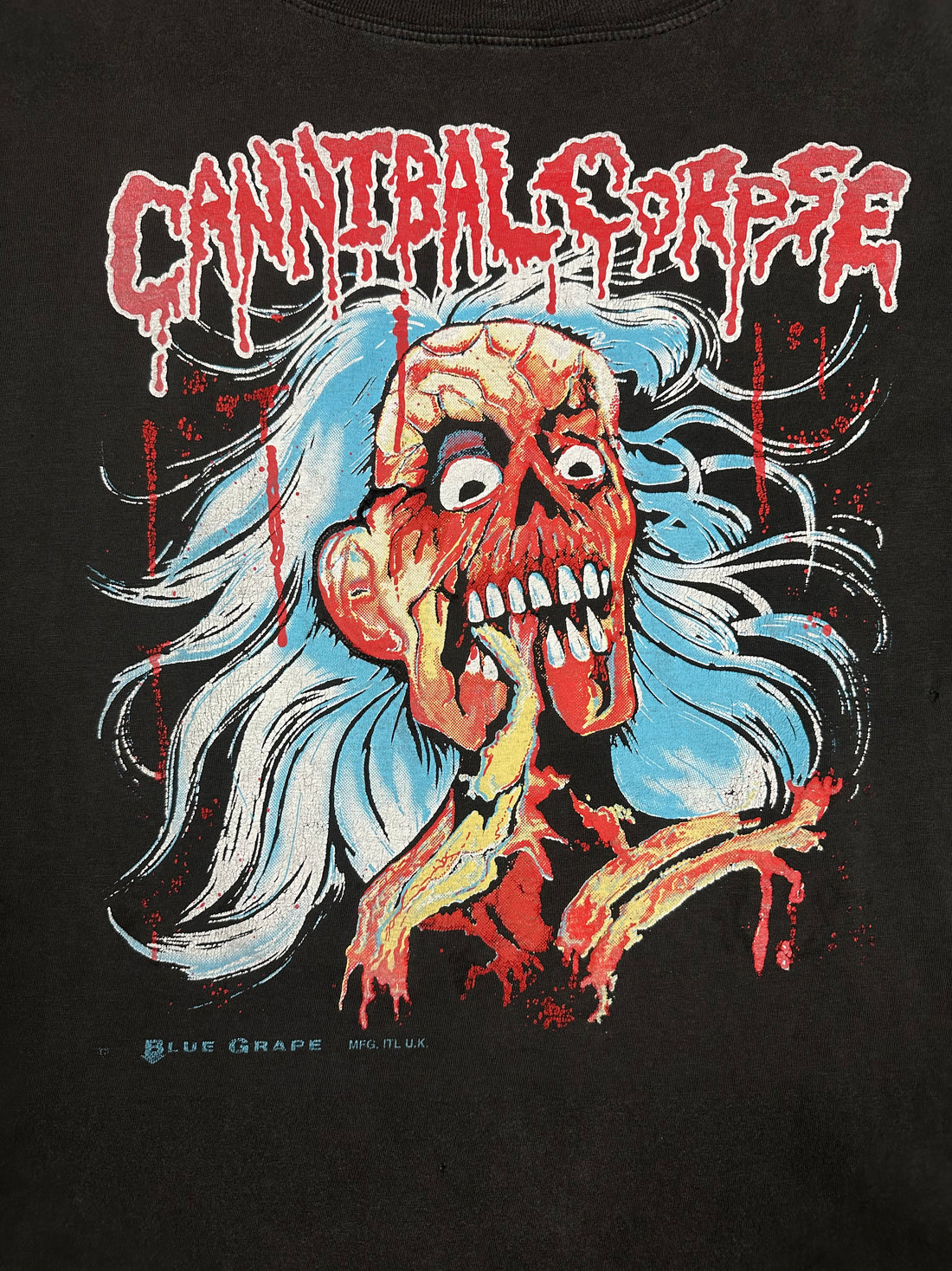 1992年製ヴィンテージ カンニバル・コープス UKバージョン Tシャツ