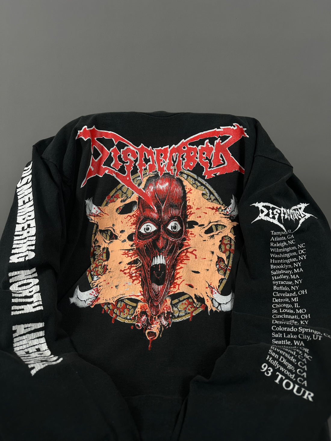 ヴィンテージ 1993 ディスメンバー 北米ツアー ロングスリーブ