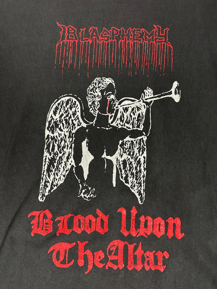1990年代のヴィンテージ「冒涜の血　祭壇に血を流す」Tシャツ